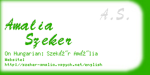 amalia szeker business card
